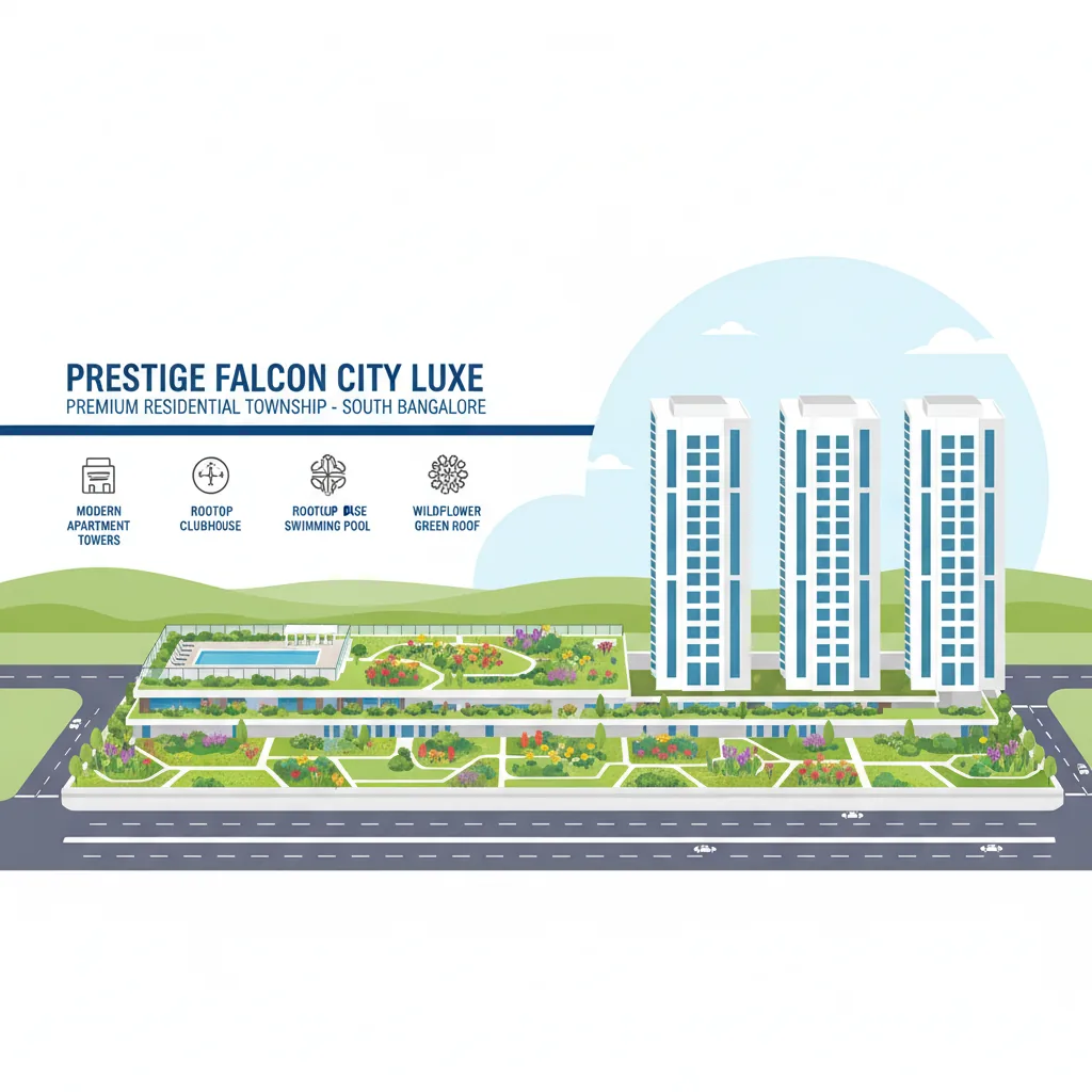 Cost of 2 BHK in Prestige Falcon City Luxe