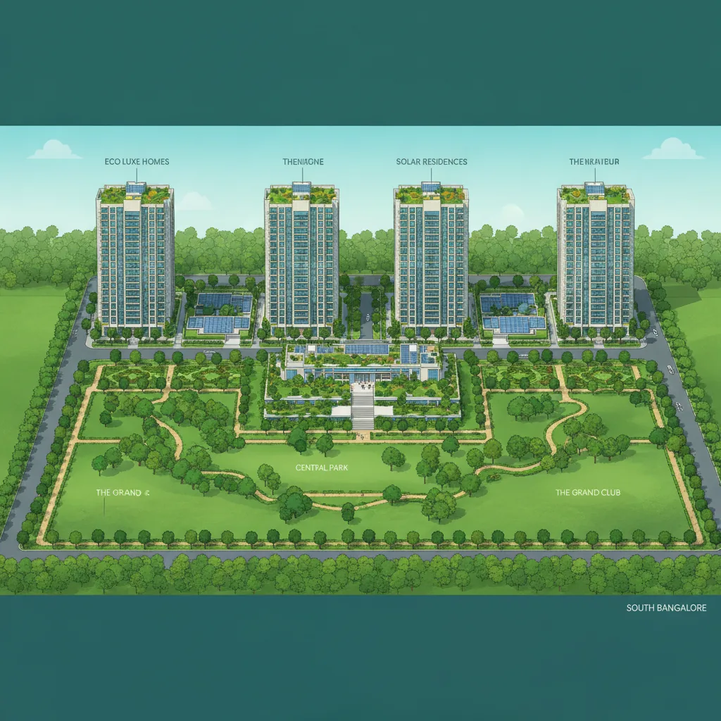 Green Living Environment at Prestige Falcon City Luxe