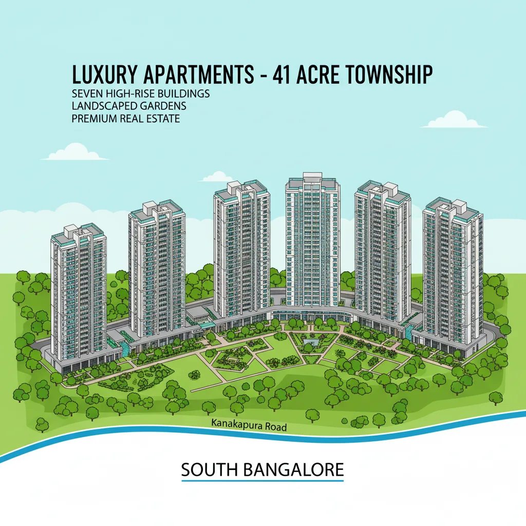 Prestige Falcon City Luxe Apartments - modern luxury residential towers in 41-acre township