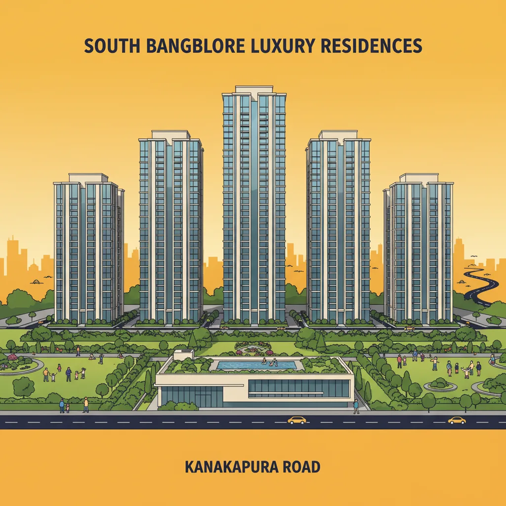Prestige Falcon City New Launch - luxury residential towers with rooftop pool and green roof
